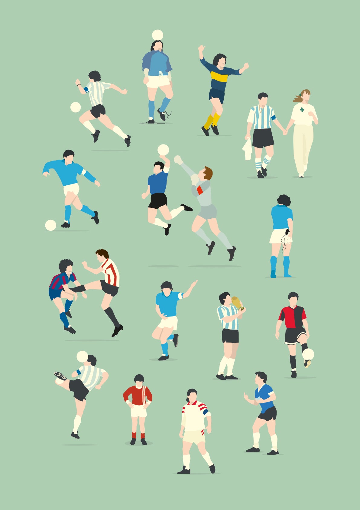 hands-of-god-golden-touch-print-50x70-cm-maradona image 1