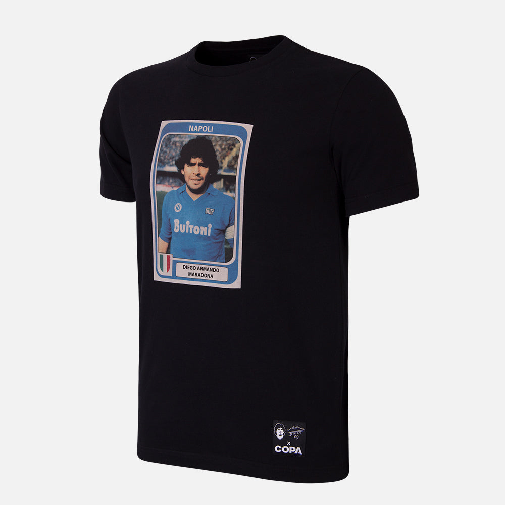 copa-classic-maradona-napoli-sticker-t-shirt-schwarz image 1