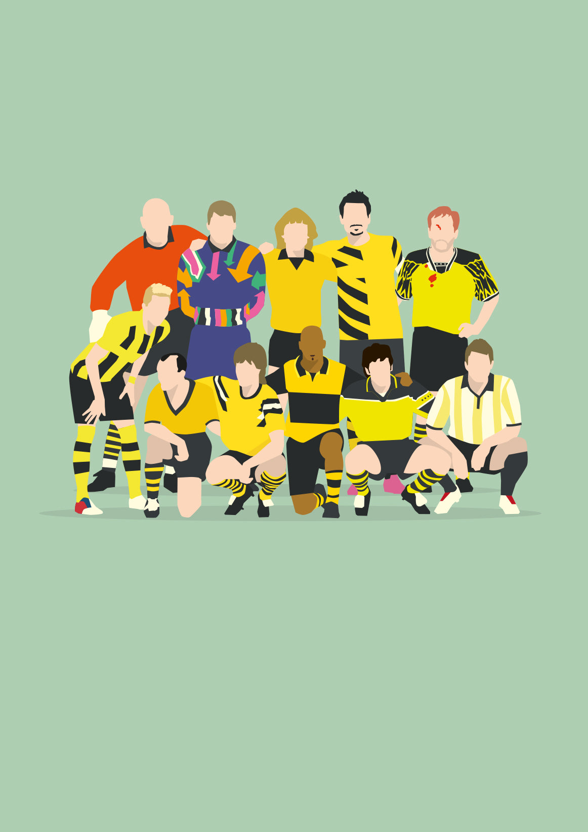 hands-of-god-prints-dortmund-allstars-kunstdruck-a3-bvb image 1