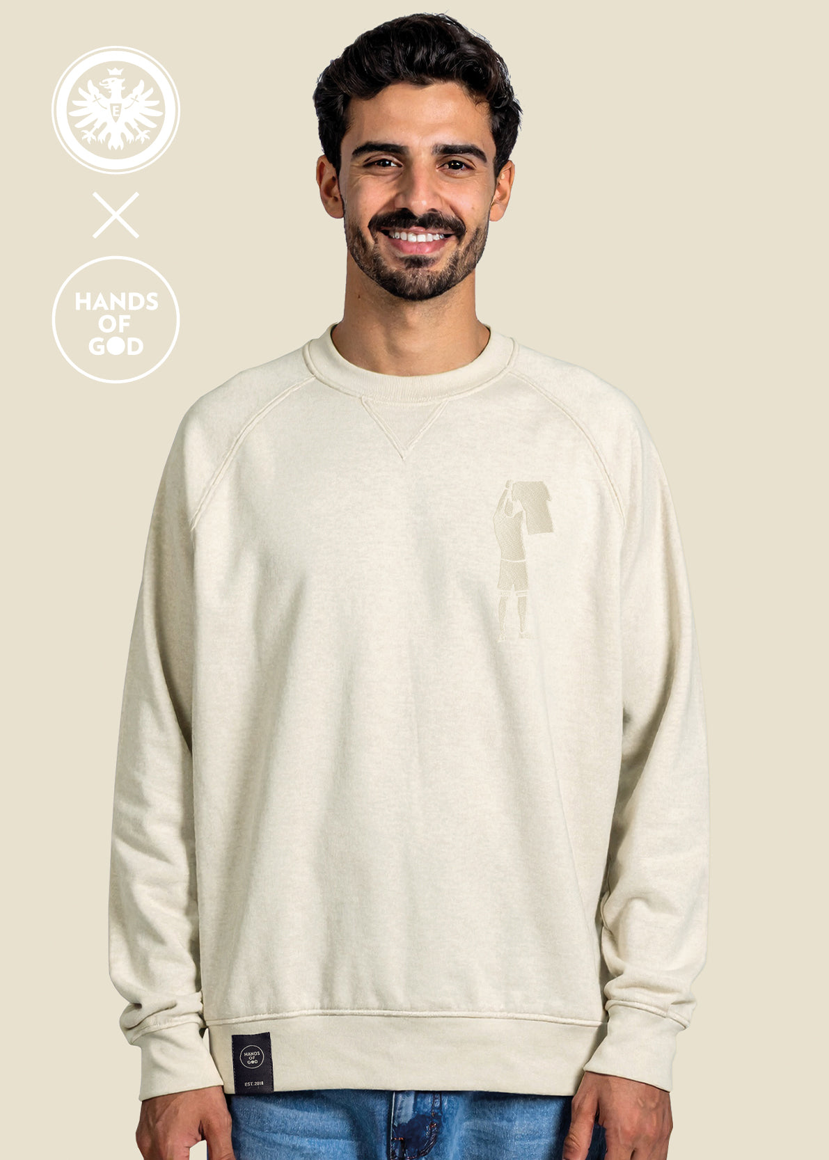 hands-of-god-apparel-bcn-reloaded-crewneck-sge-natural-raw image 1