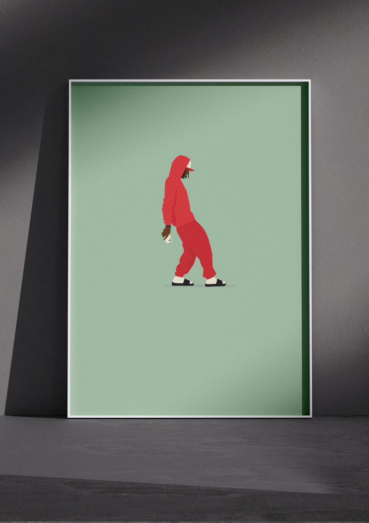 hands-of-god-nonchalant-kunstdruck-fc-bayern-olise-a3-poster image 2