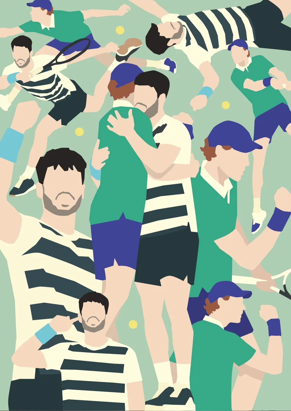 hands-of-god-les-rois-print-50x70-tennis-sinner-alcaraz image 1