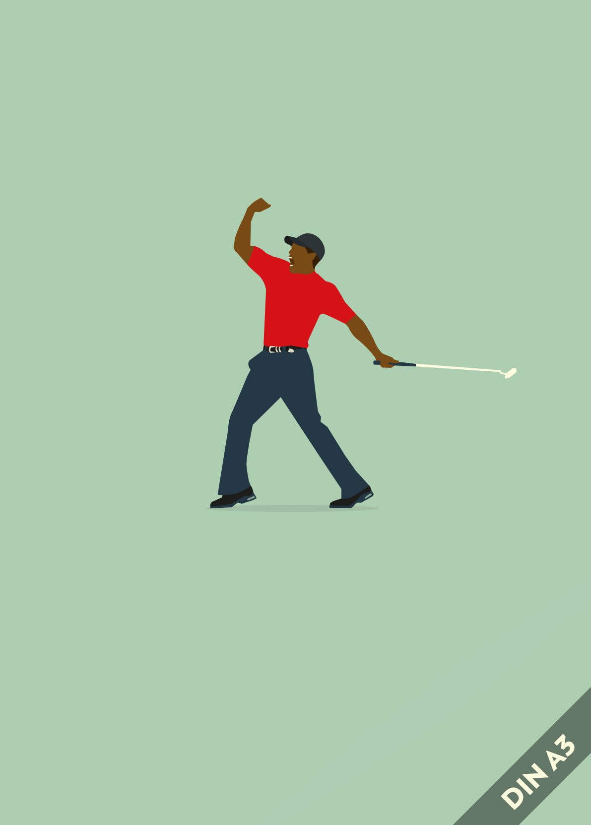 hands-of-god-champ-poster-tiger-woods-golf-a3 image 1