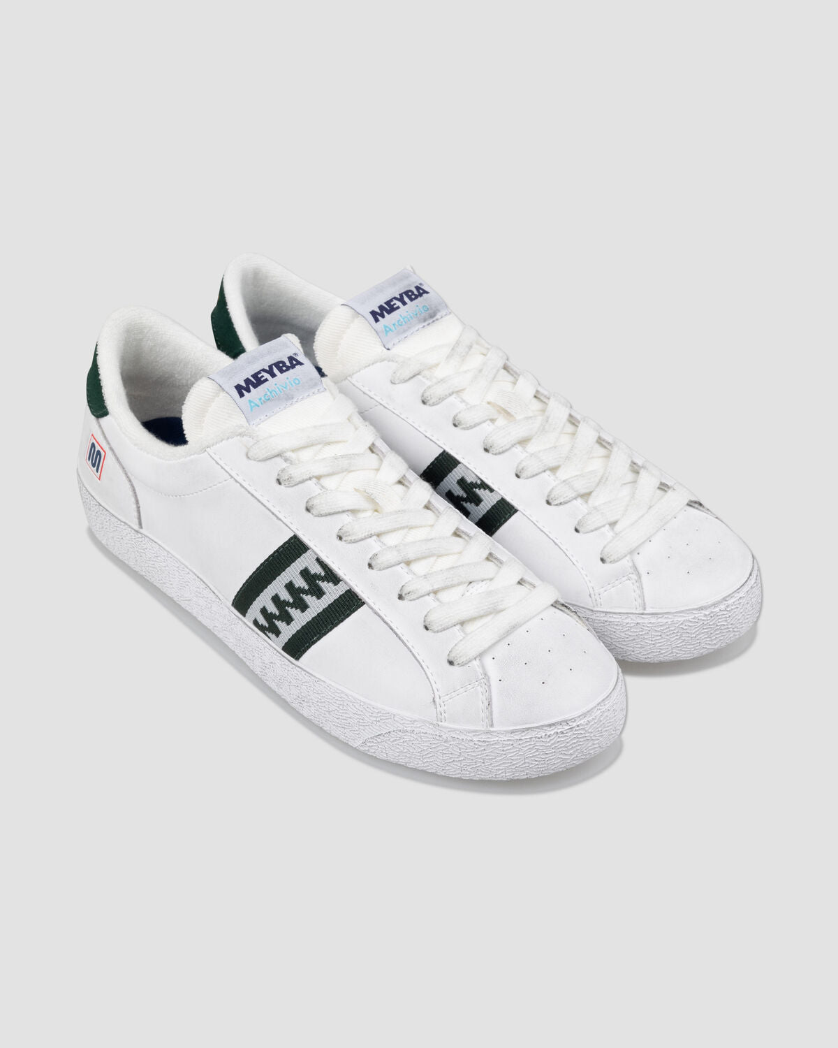 meyba-archivio-micro-leather-sneaker-wei-gr-n-leder image 3