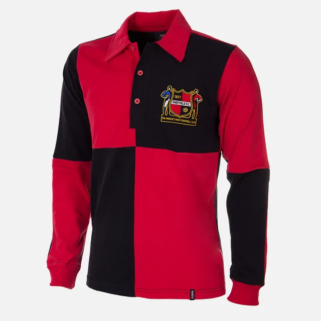copa-classic-sheffield-fc-1950s-trikot-rot-schwarz-herren image 1