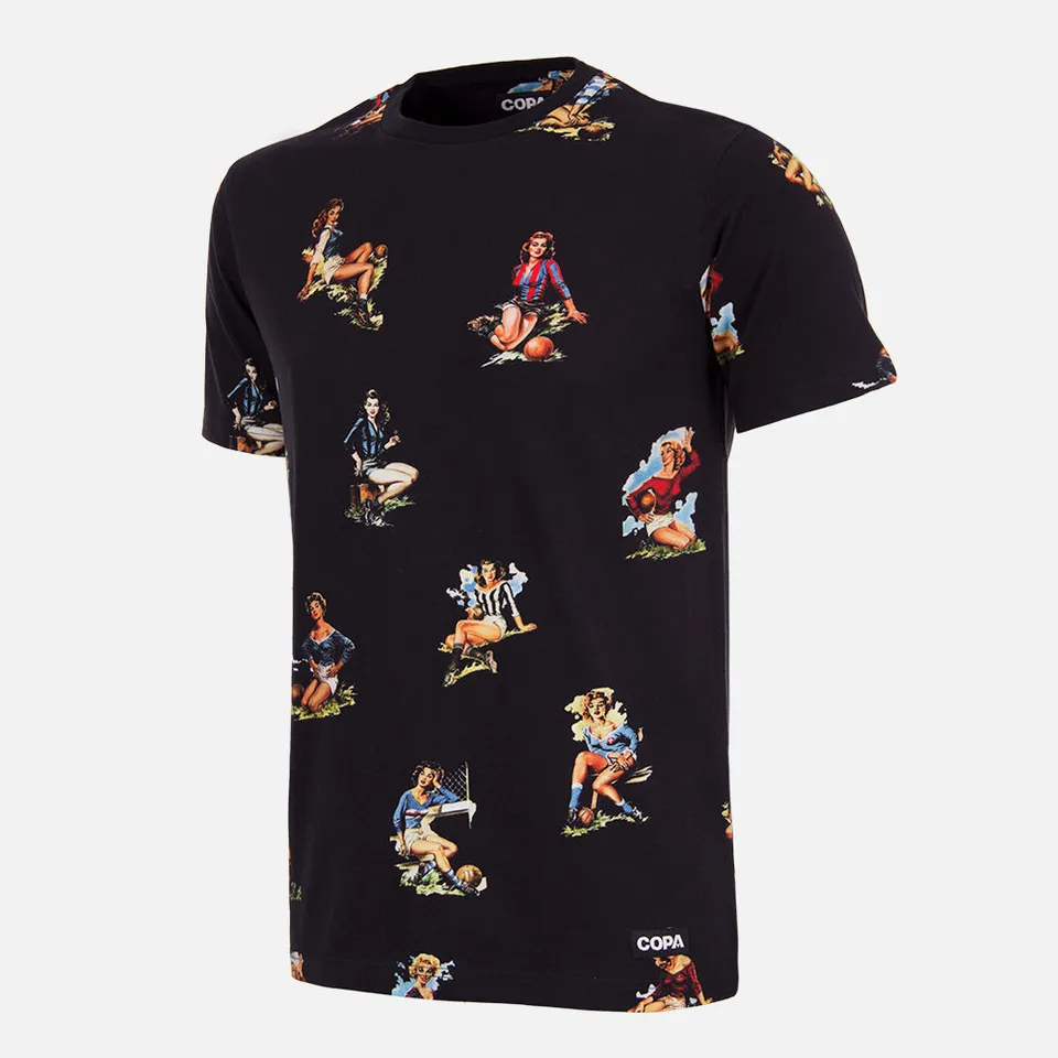 copa-calcio-donna-t-shirt-schwarz-baumwolle-regular image 1