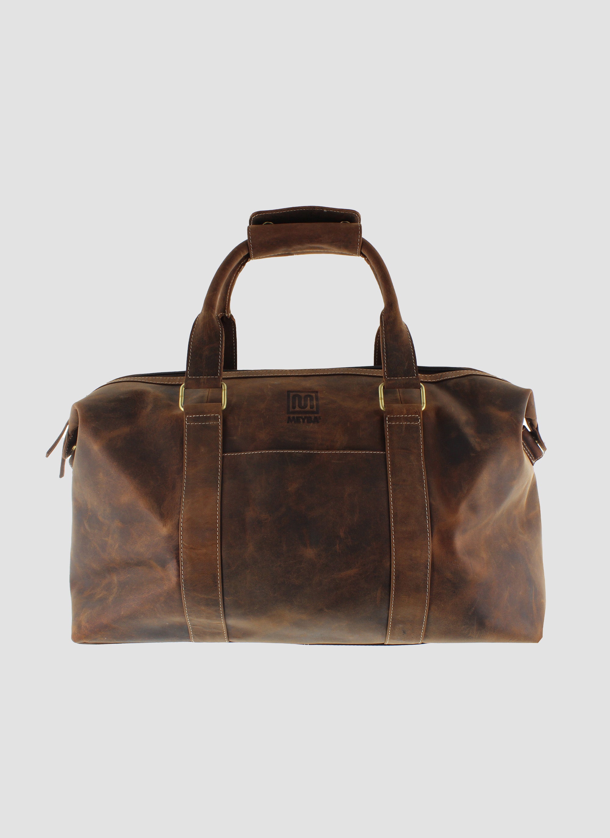 meyba-weekend-holdall-tasche-braun-leder-sporttasche image 1