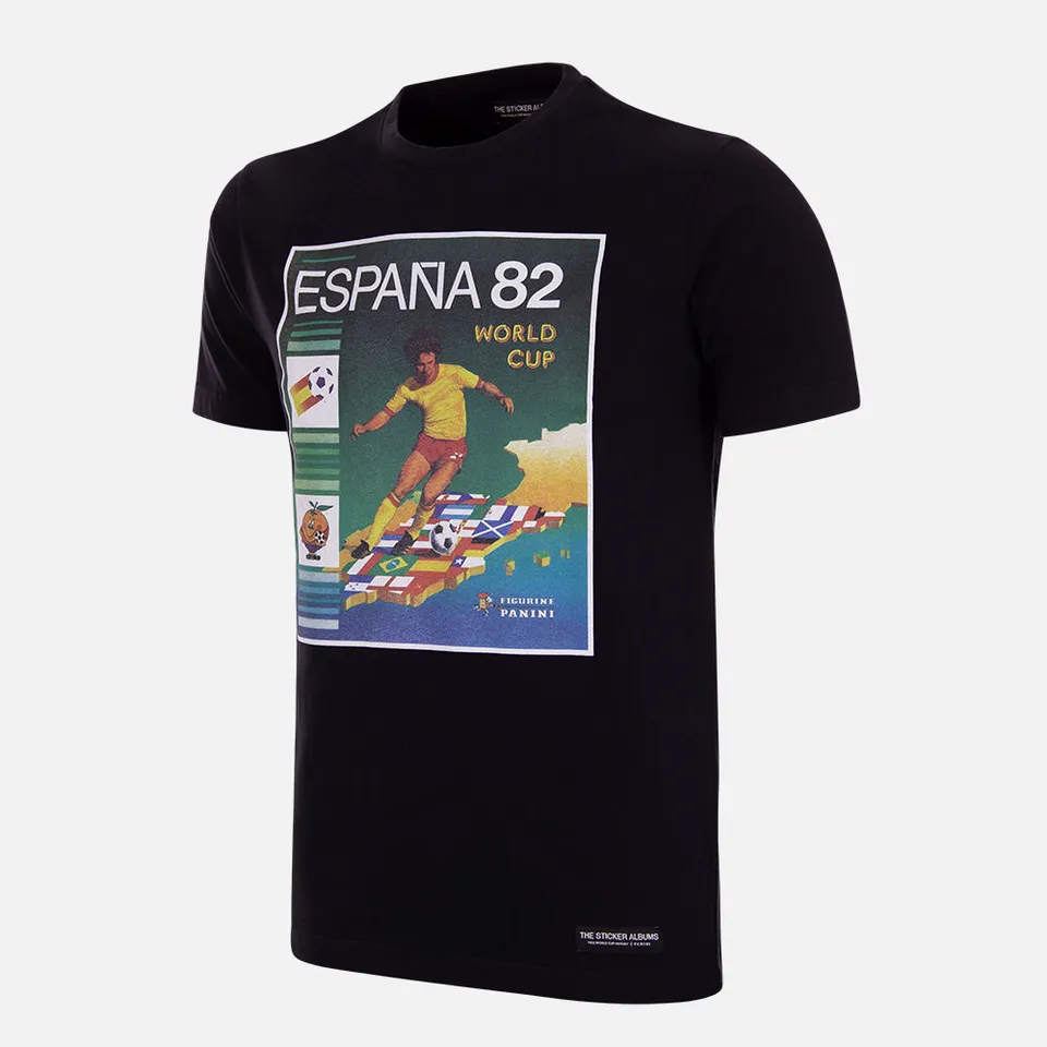 copa-classic-panini-spanien-1982-t-shirt-schwarz-baumwolle image 1