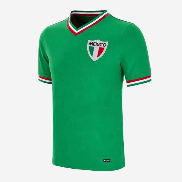 copa-classic-mexiko-pel-80er-fu-balltrikot-gr-n-baumwolle image 1