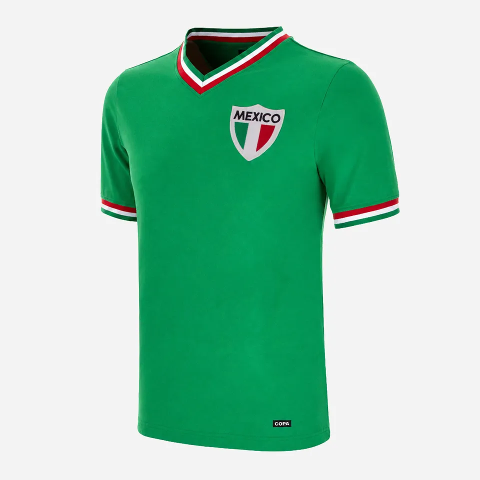 copa-classic-mexiko-pel-80er-fu-balltrikot-gr-n-baumwolle image 1