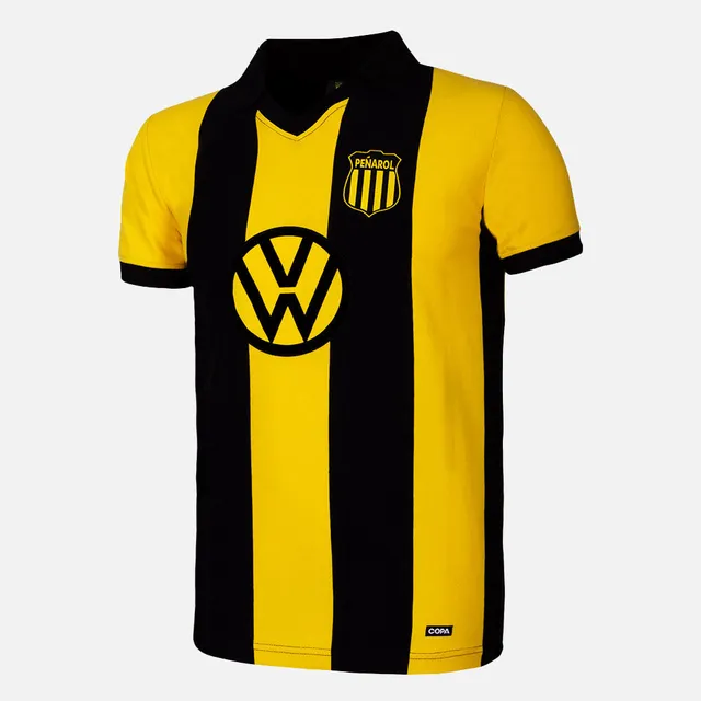 copa-retro-football-shirts-pe-arol-1987-trikot-gelb-schwarz-80er image 1