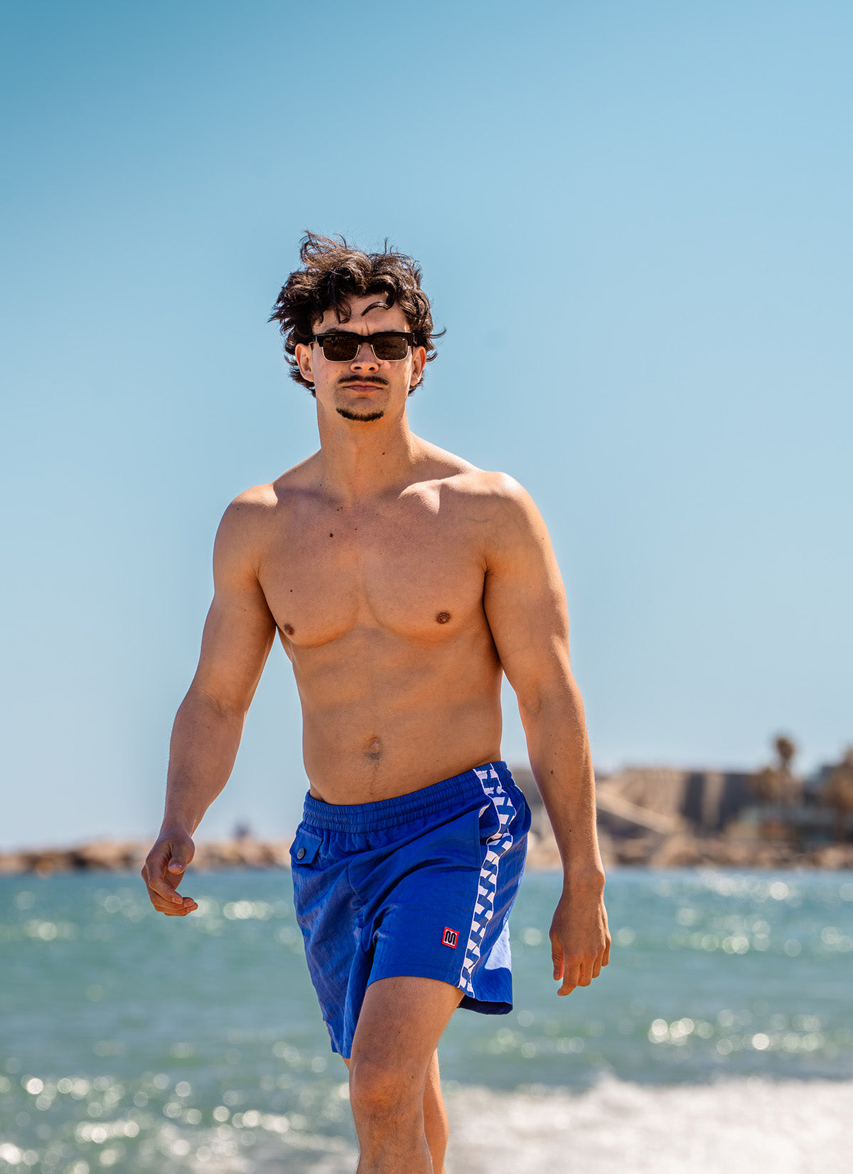 meyba-original-swimshort-badehose-blau-mit-meshfutter image 2