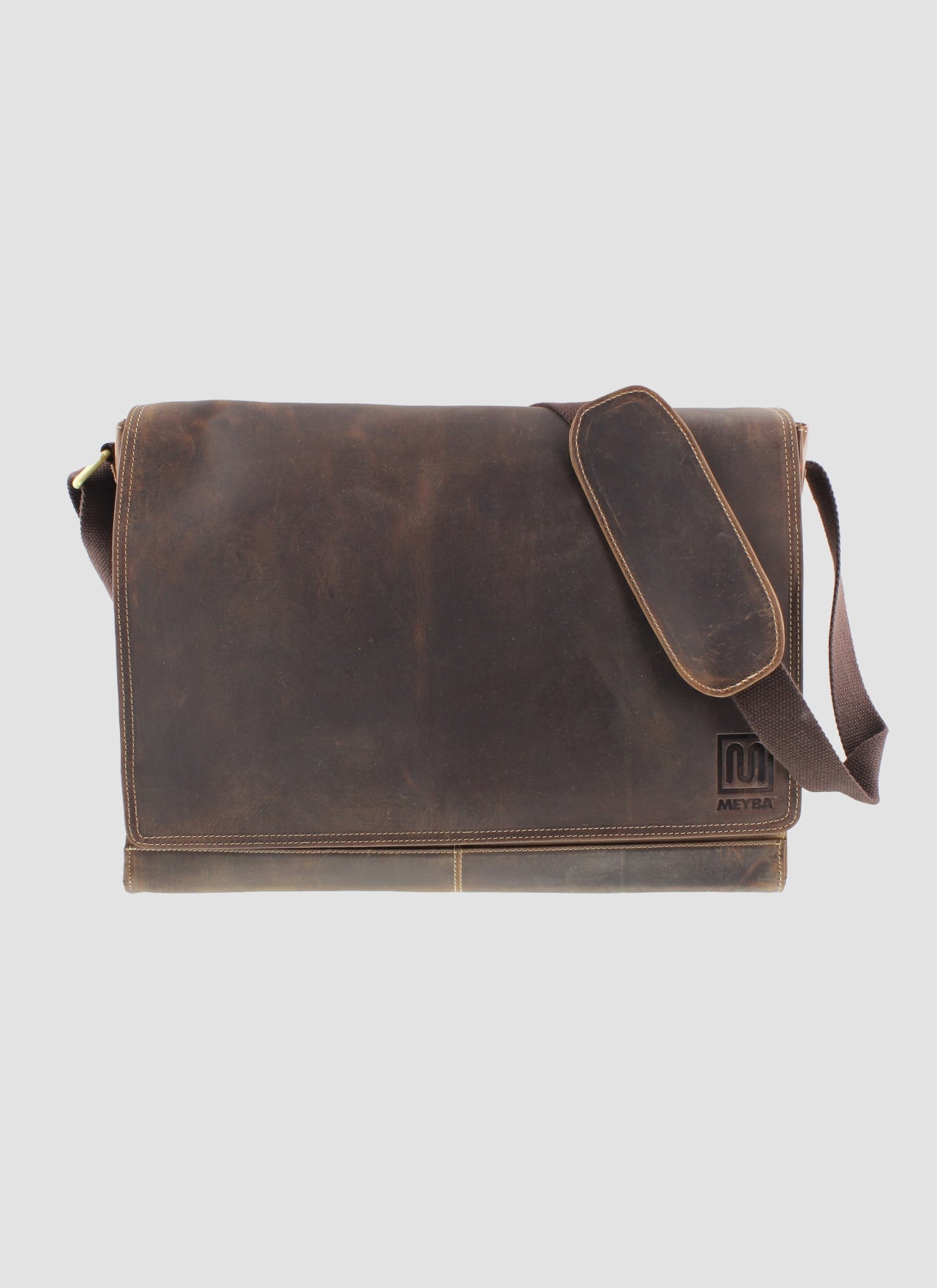 meyba-mb241032-laptoptasche-braun-leder-mit-logo-pr-gung image 1