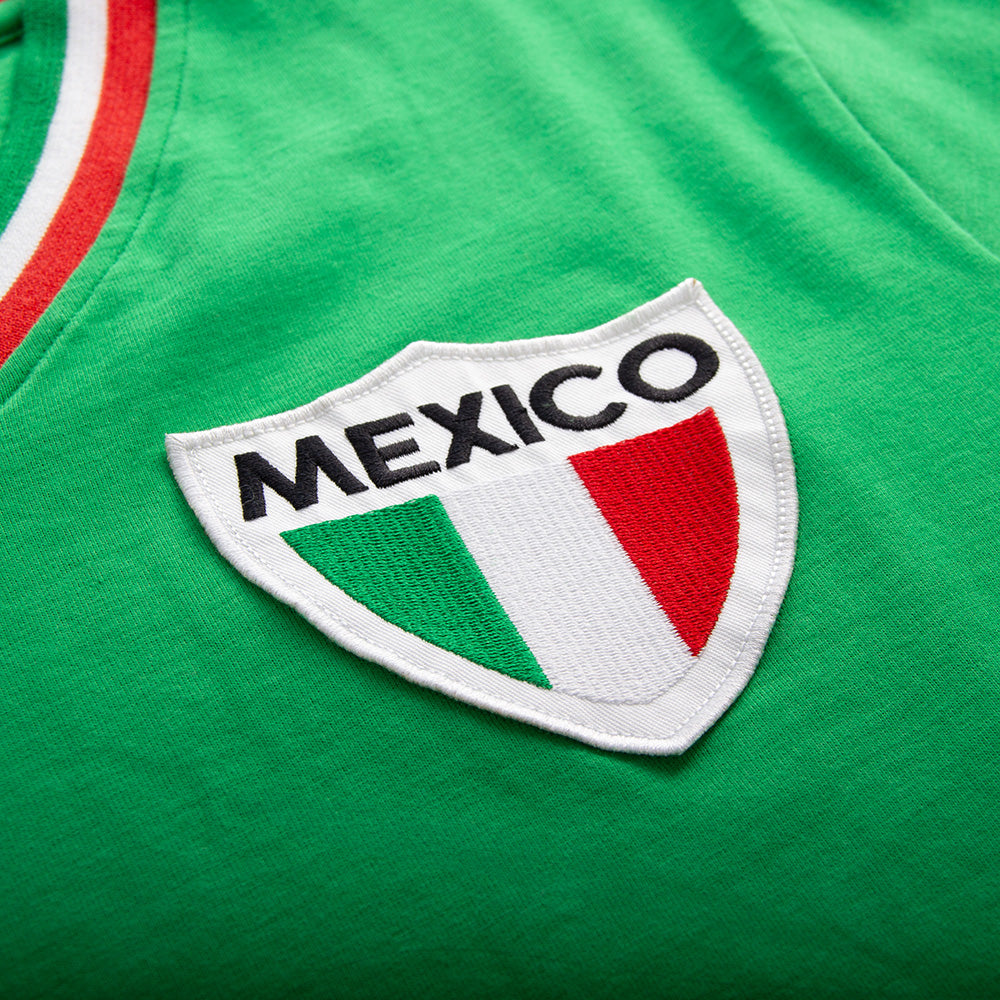 copa-classic-mexiko-pel-80er-fu-balltrikot-gr-n-baumwolle image 5