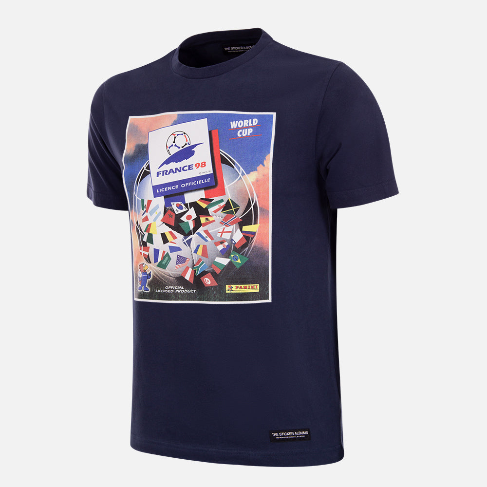 copa-panini-fifa-frankreich-1998-t-shirt-blau-baumwolle-herren image 1