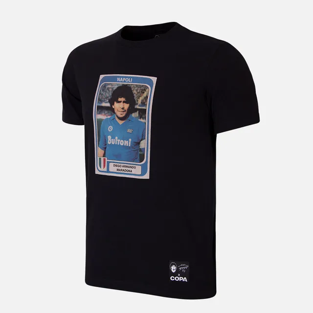 copa-classic-maradona-napoli-sticker-t-shirt-schwarz image 1