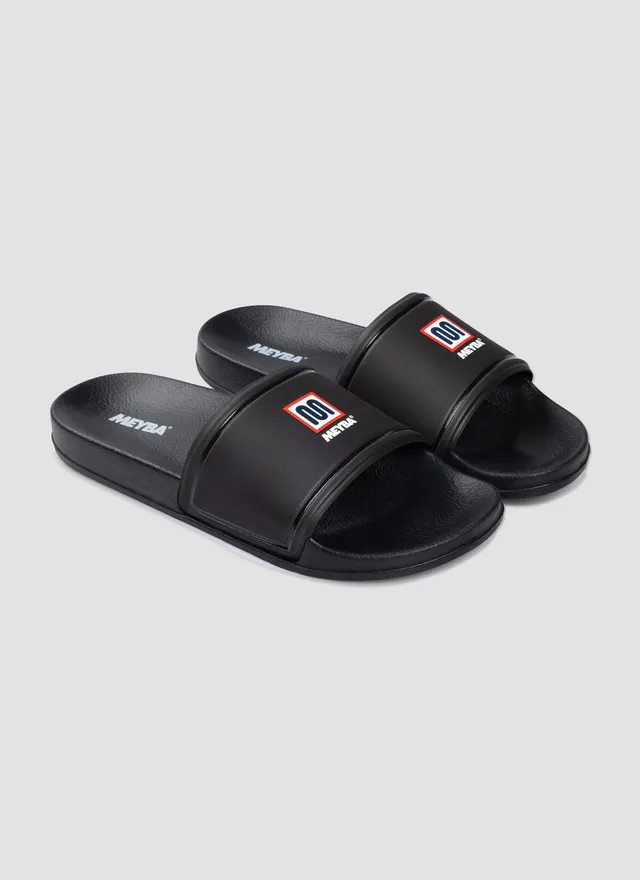 meyba-slider-badeschlappen-schwarz-aus-schaumstoff image 1