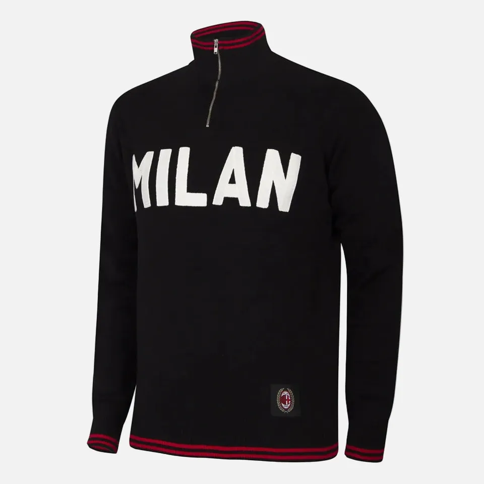 copa-ac-milan-60s-half-zip-pullover-schwarz-stick image 1