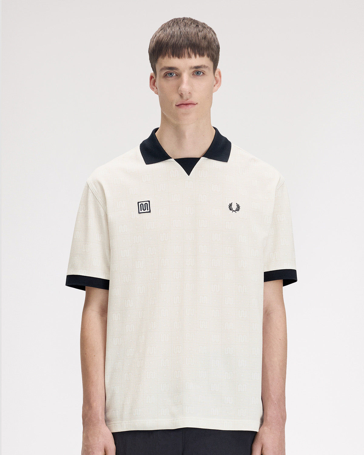 meyba-x-fred-perry-printed-polo-sm2161-polo-off-white-pique image 3