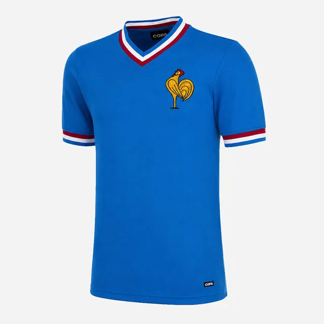 Copa Classic Frankreich 1971 Retro Fußballtrikot Blau