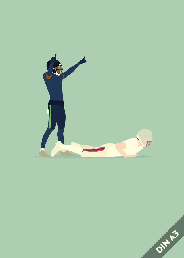 hands-of-god-prints-sacked-kunstdruck-a3-seahawks-nfl image 1