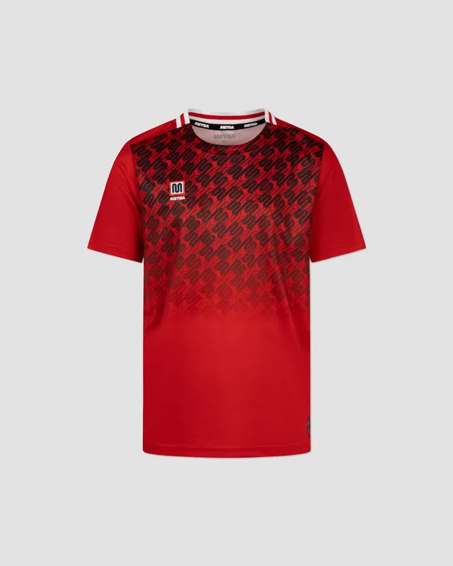 meyba-alpha-grid-jersey-fu-balltrikot-rot-schwarz-kinder image 1