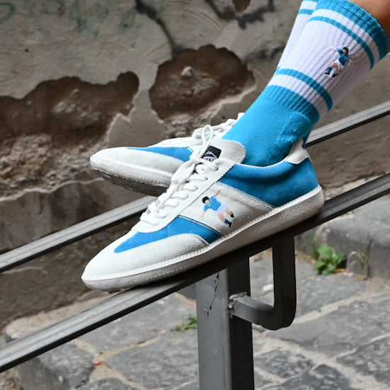 copa-maradona-napoli-frottee-socken-blau-stickerei-40-46 image 2
