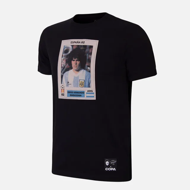 copa-maradona-argentinien-t-shirt-sticker-schwarz-baumwolle image 1