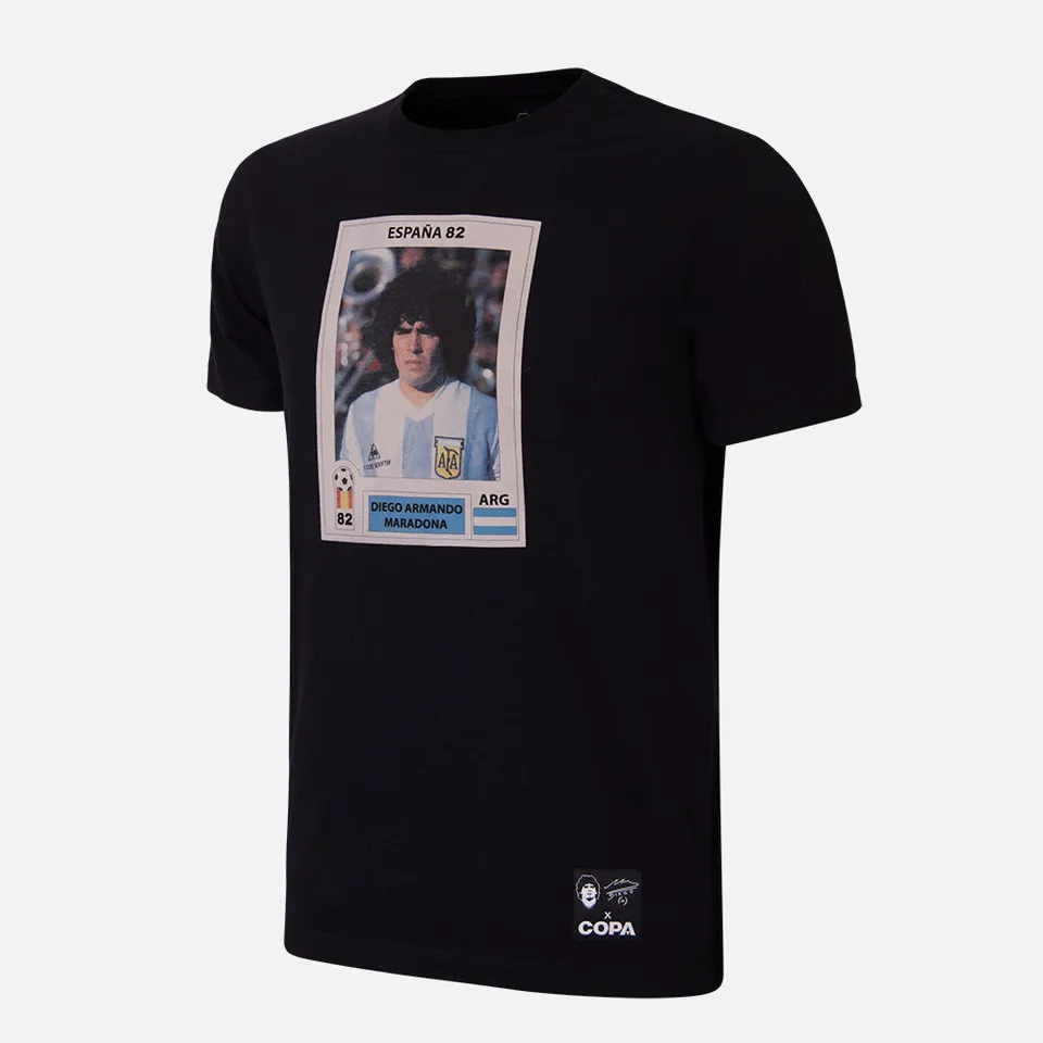copa-maradona-argentinien-t-shirt-sticker-schwarz-baumwolle image 1