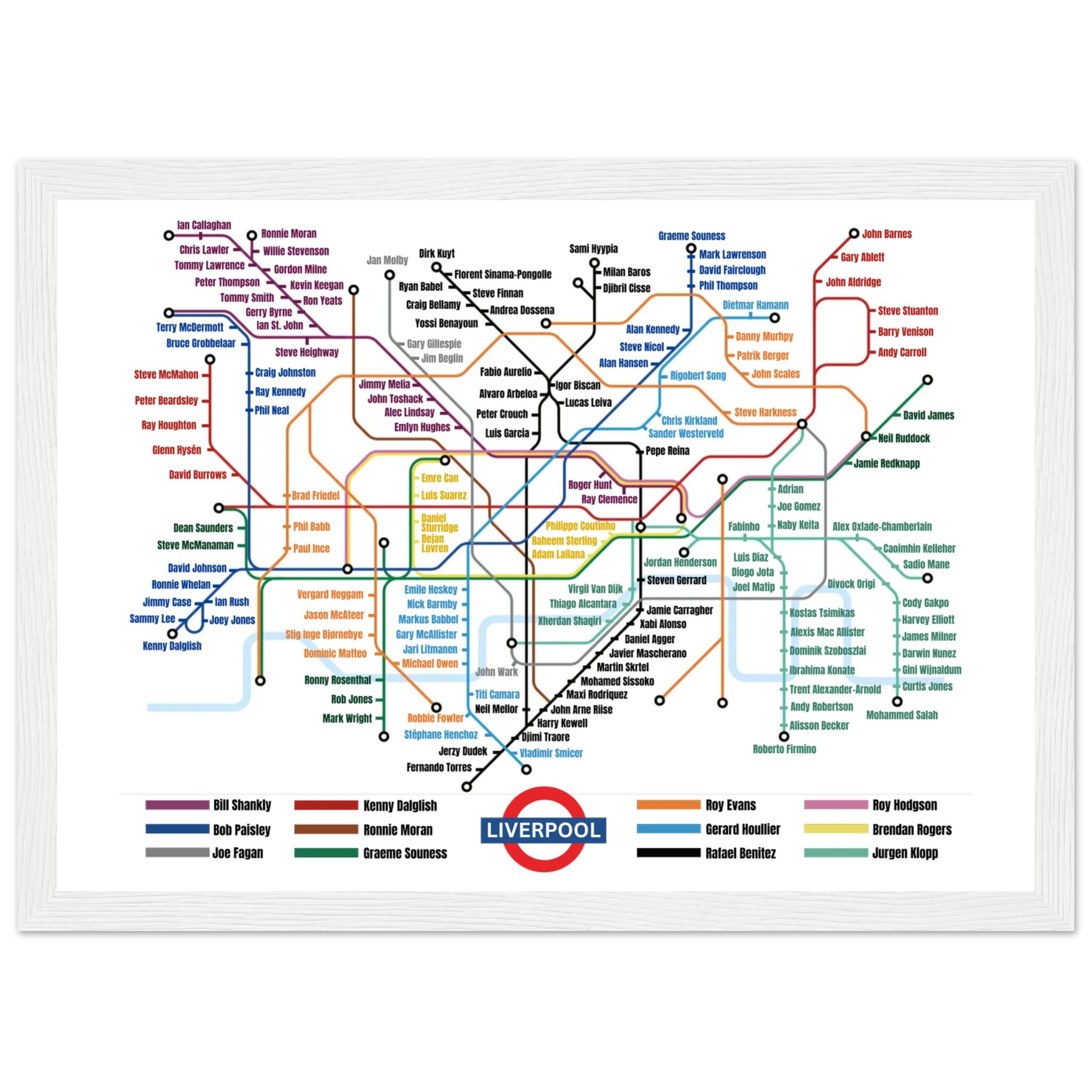 anfield-liverpool-lines-kunstdruck-gerahmt-u-bahn-karte-manager image 5