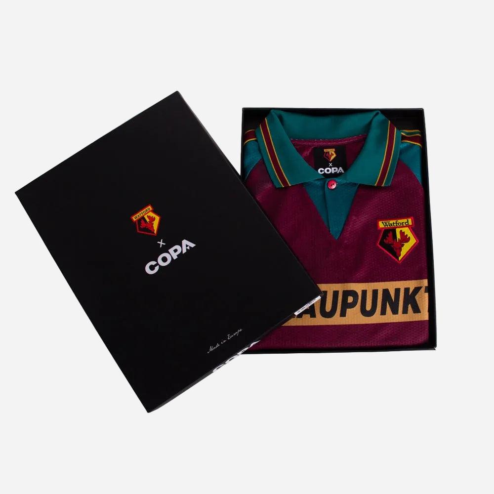 copa-classic-retro-watford-fc-1995-96-ausw-rts-trikot-burgund image 6