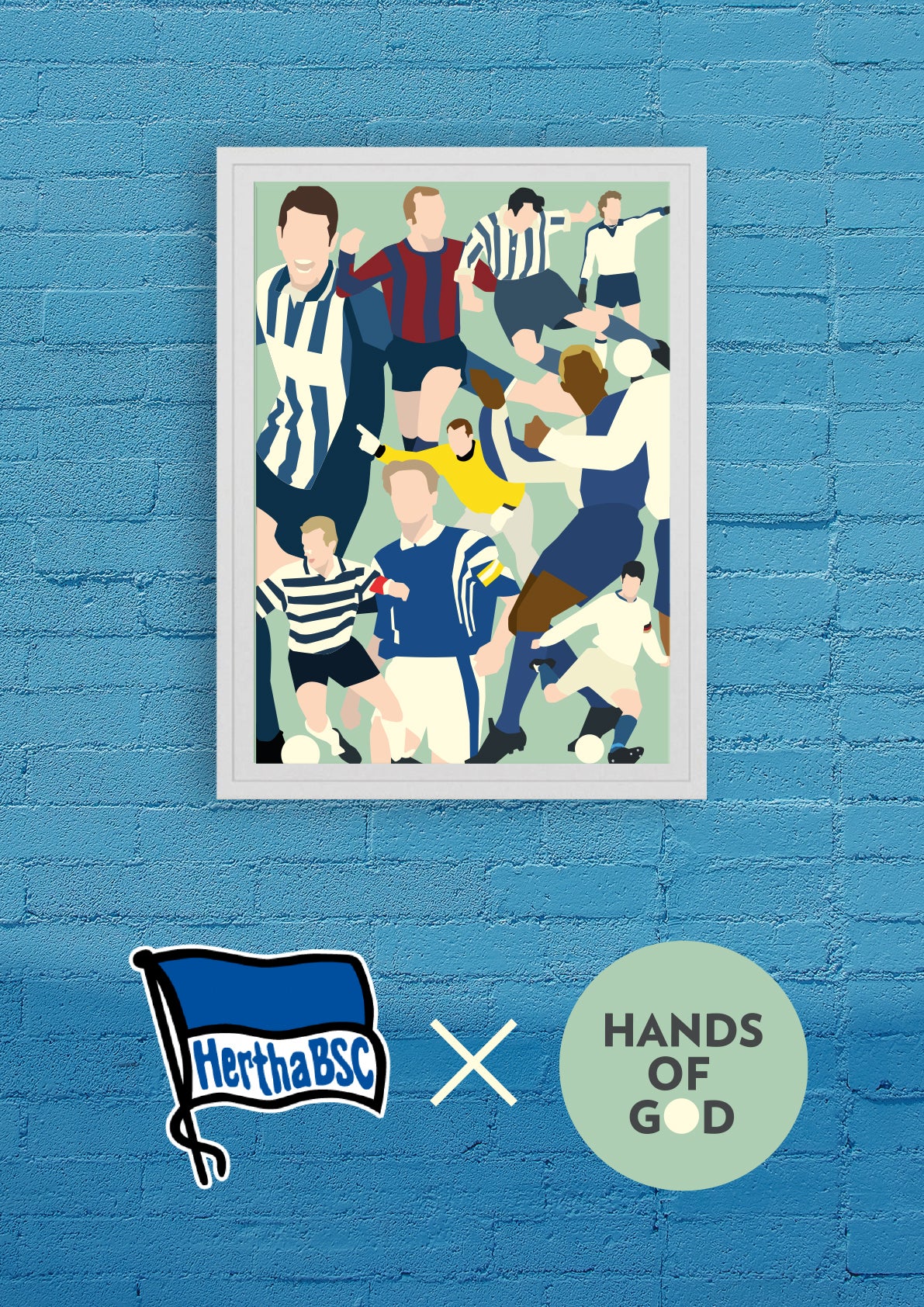 hands-of-god-prints-hertha-clash-poster-50x70-hertha-bsc image 2