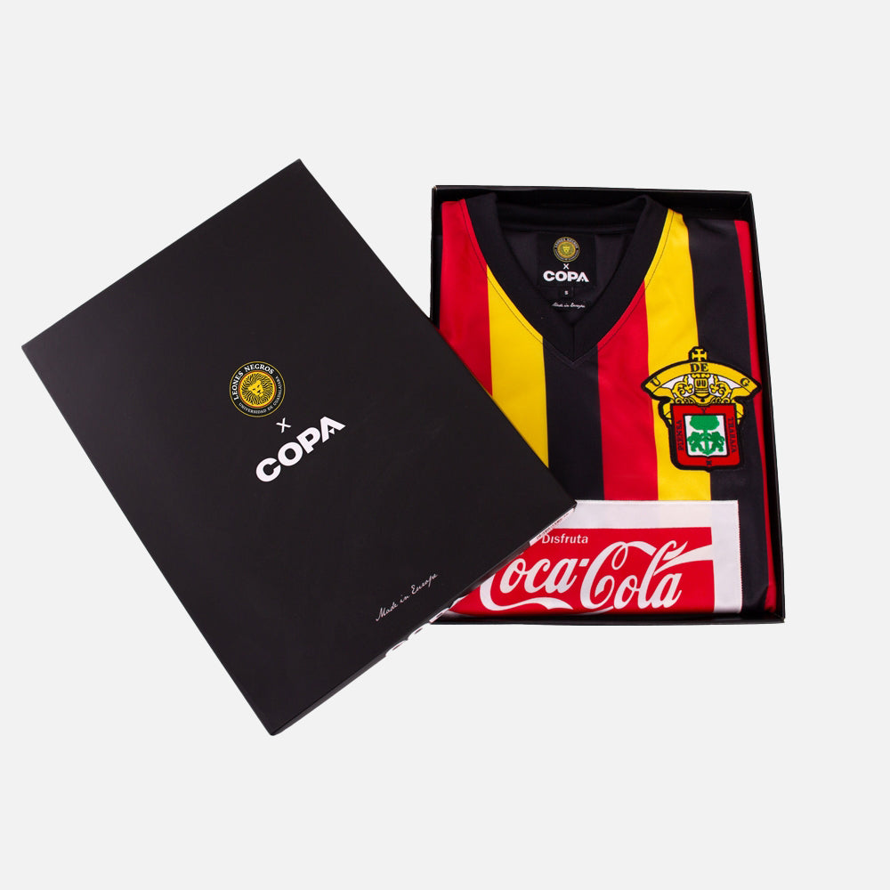 copa-classic-leones-negros-1992-93-retro-fu-balltrikot-rot-gelb image 7