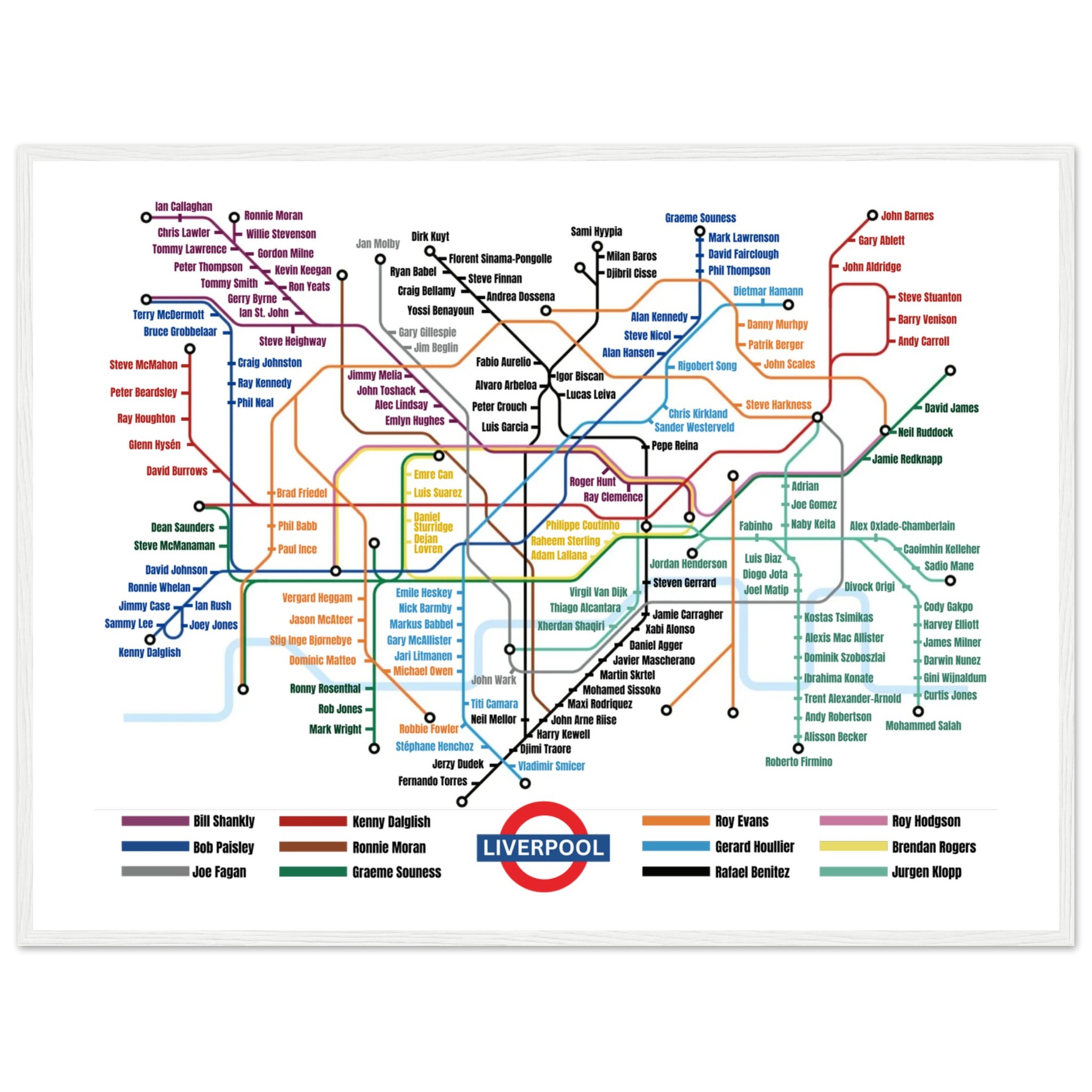 anfield-liverpool-lines-kunstdruck-gerahmt-u-bahn-karte-manager image 2