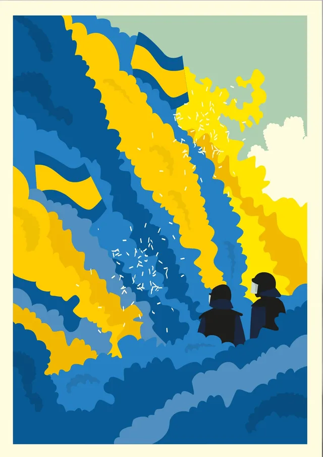 hands-of-god-prints-stands-kunstdruck-braunschweig-blau-gelb-a3 image 1