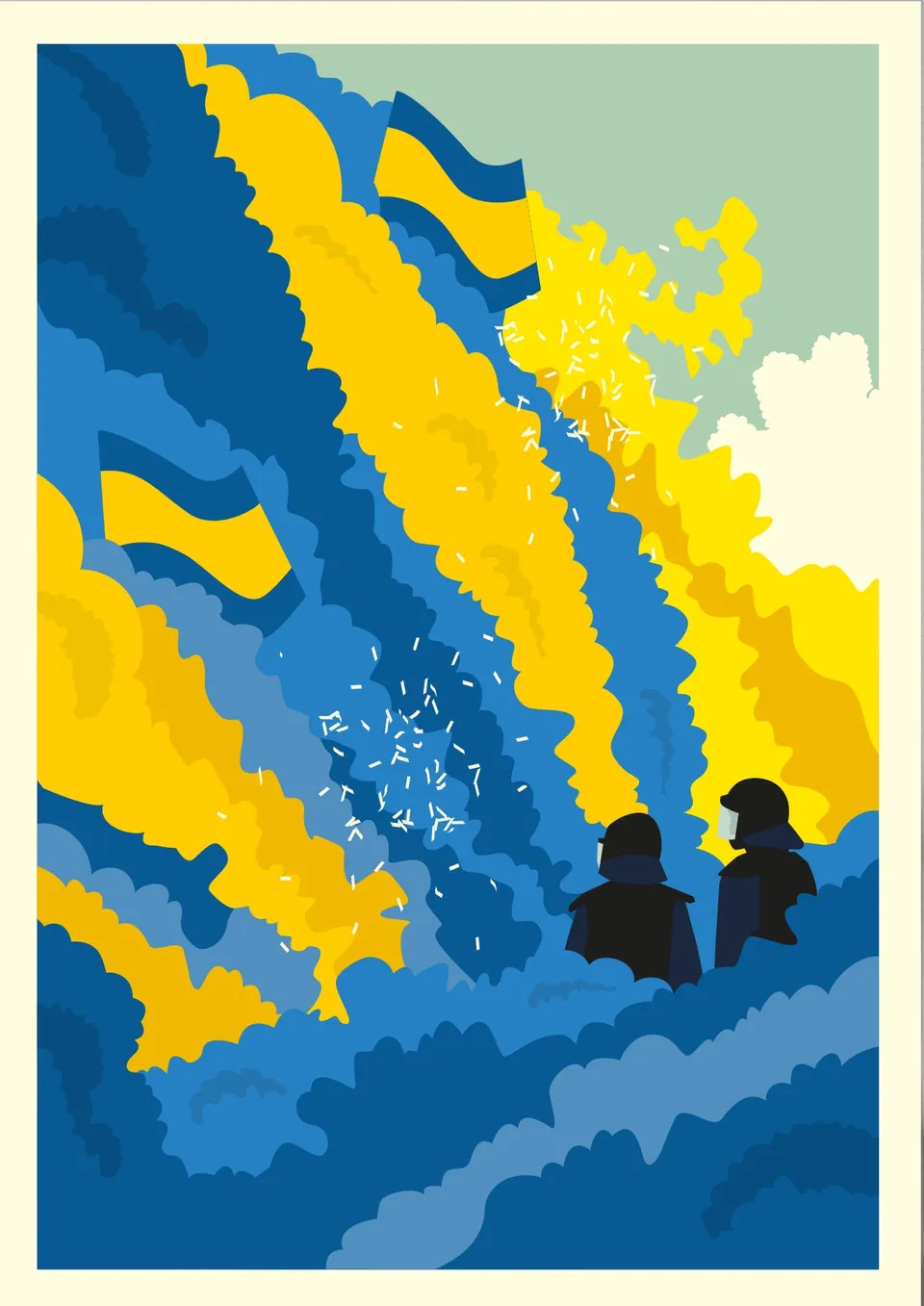 hands-of-god-prints-stands-kunstdruck-braunschweig-blau-gelb-a3 image 1