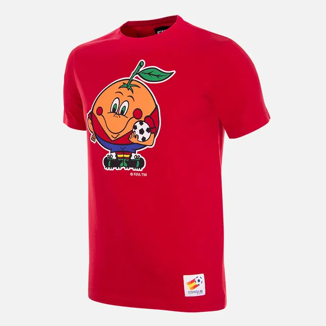copa-spanien-1982-naranjito-t-shirt-rot-herren-baumwolle image 1