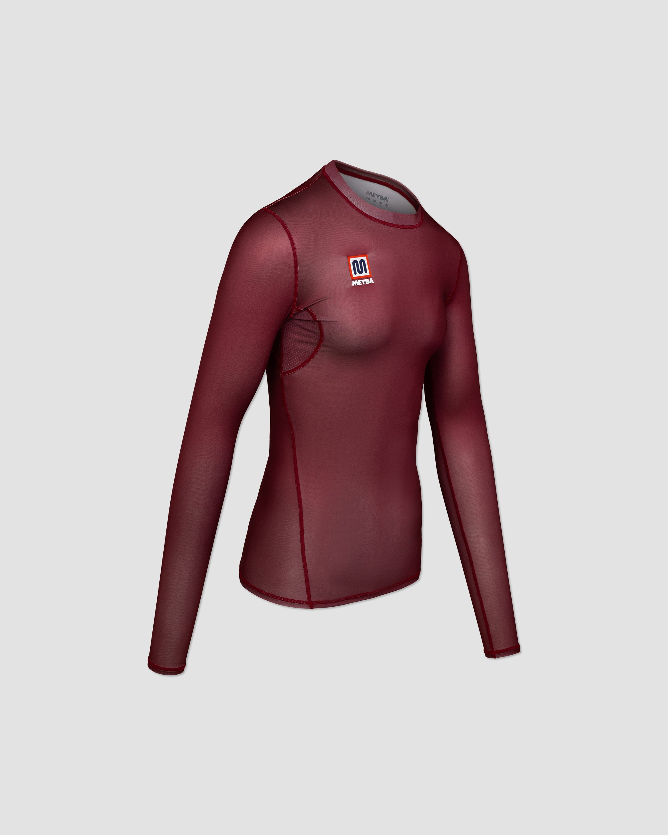 meyba-base-layer-langarmshirt-bordeauxrot-kompression image 3