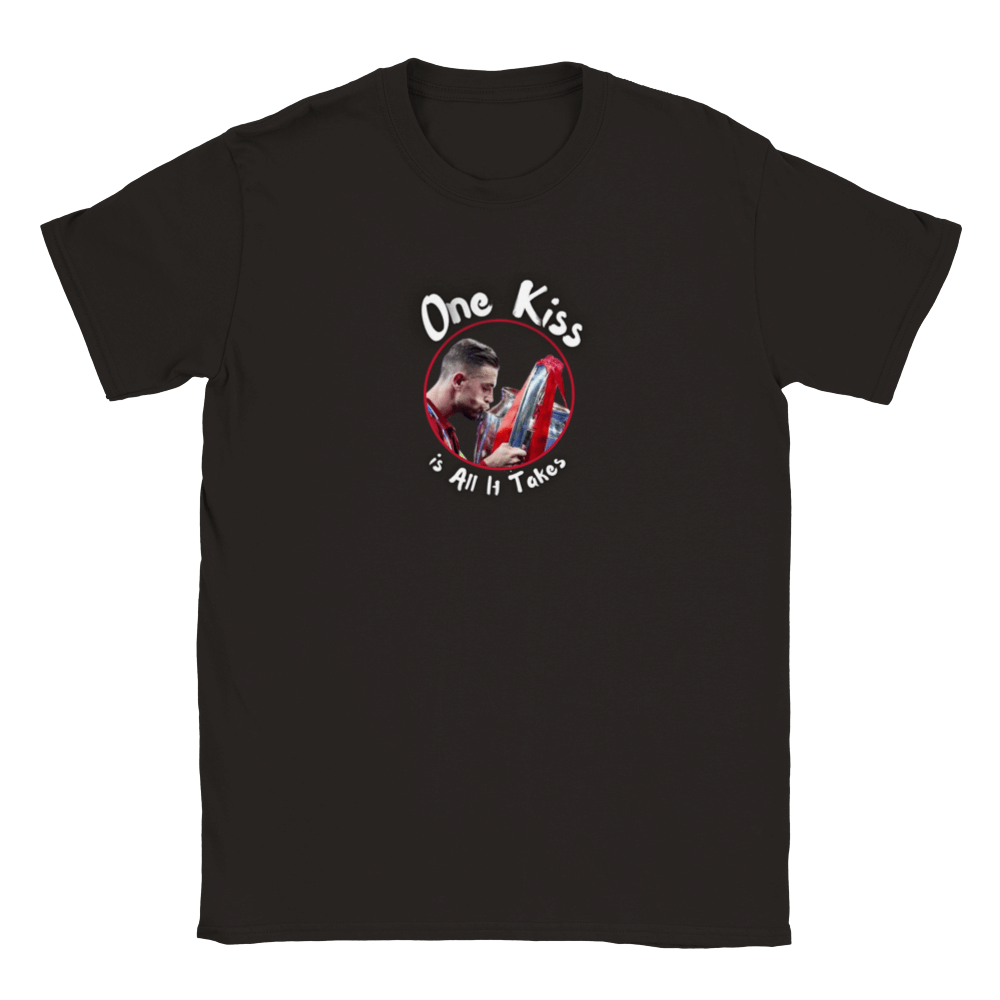 anfield-apparel-one-kiss-henderson-t-shirt-unisex-schwarz image 1