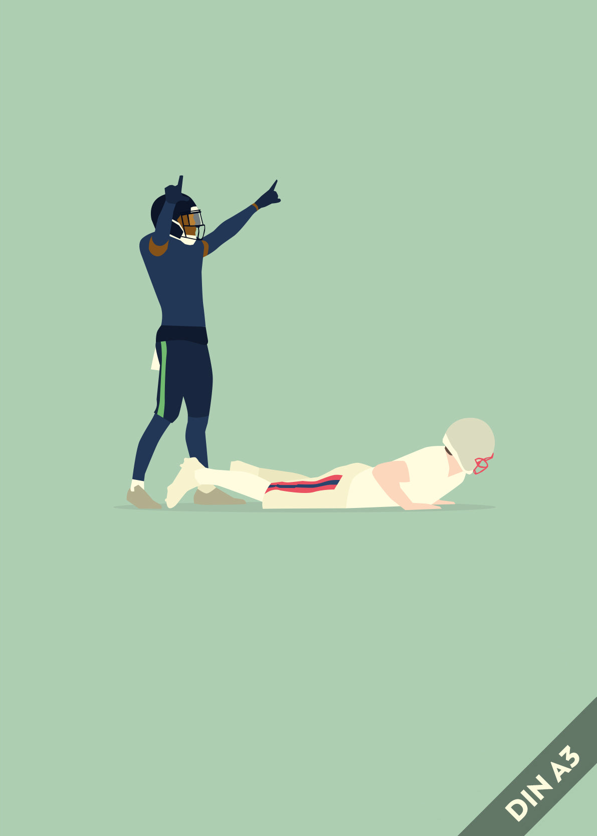 hands-of-god-prints-sacked-kunstdruck-a3-seahawks-nfl image 1