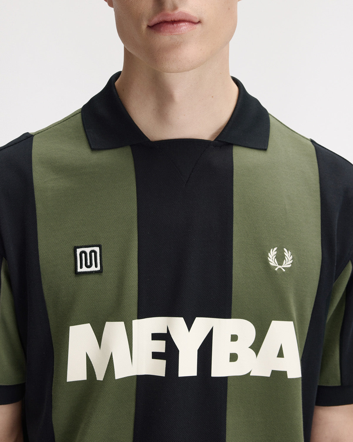 meyba-x-fred-perry-cut-n-sew-polo-schwarz-baumwolle-piqu image 5
