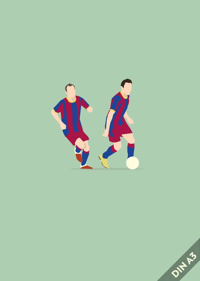 hands-of-god-prints-xavin-kunstdruck-a3-bar-a-xavi-iniesta image 1