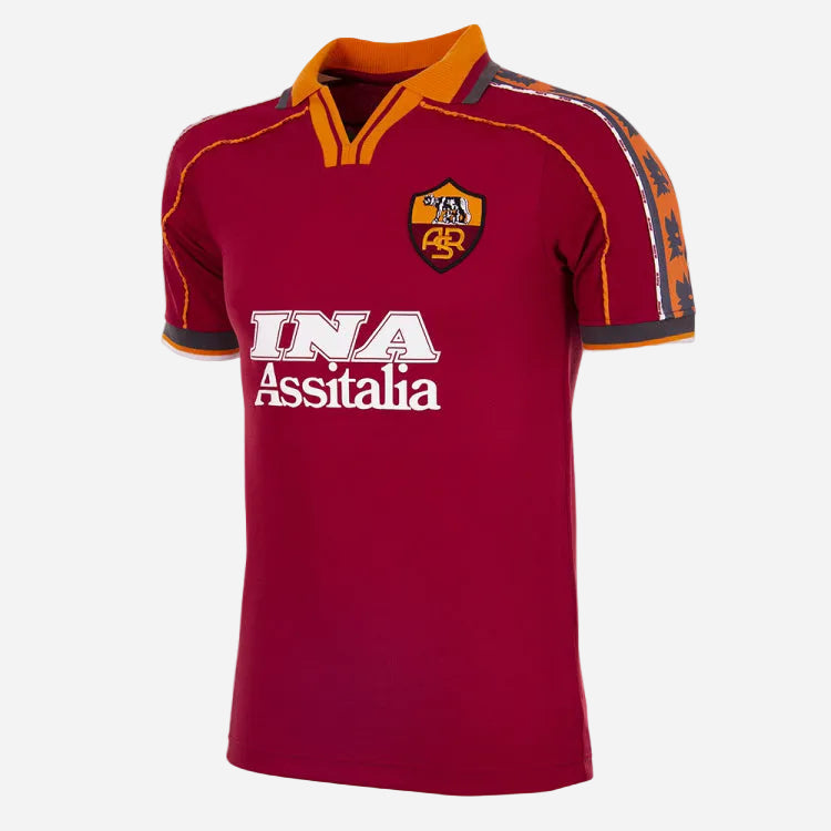 copa-as-rom-1998-99-retro-fu-balltrikot-rot image 1