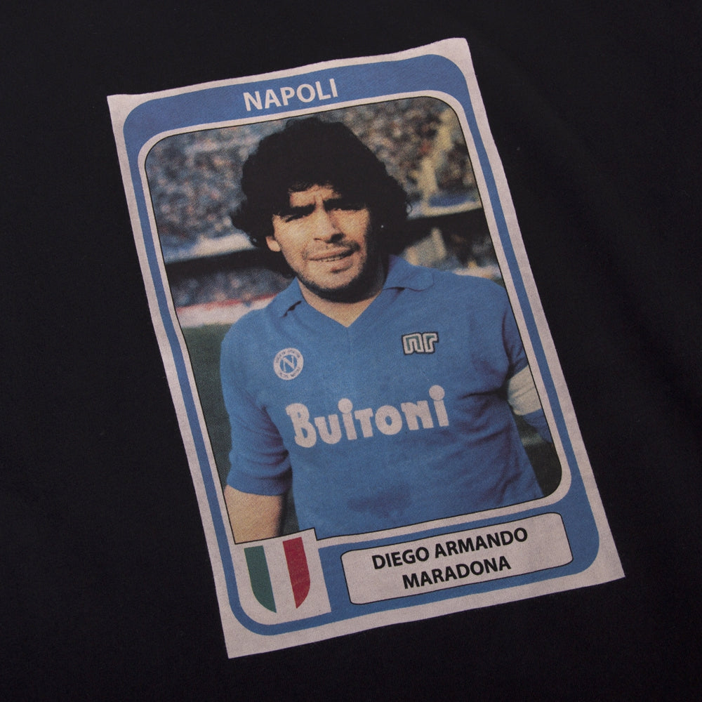 copa-classic-maradona-napoli-sticker-t-shirt-schwarz image 3
