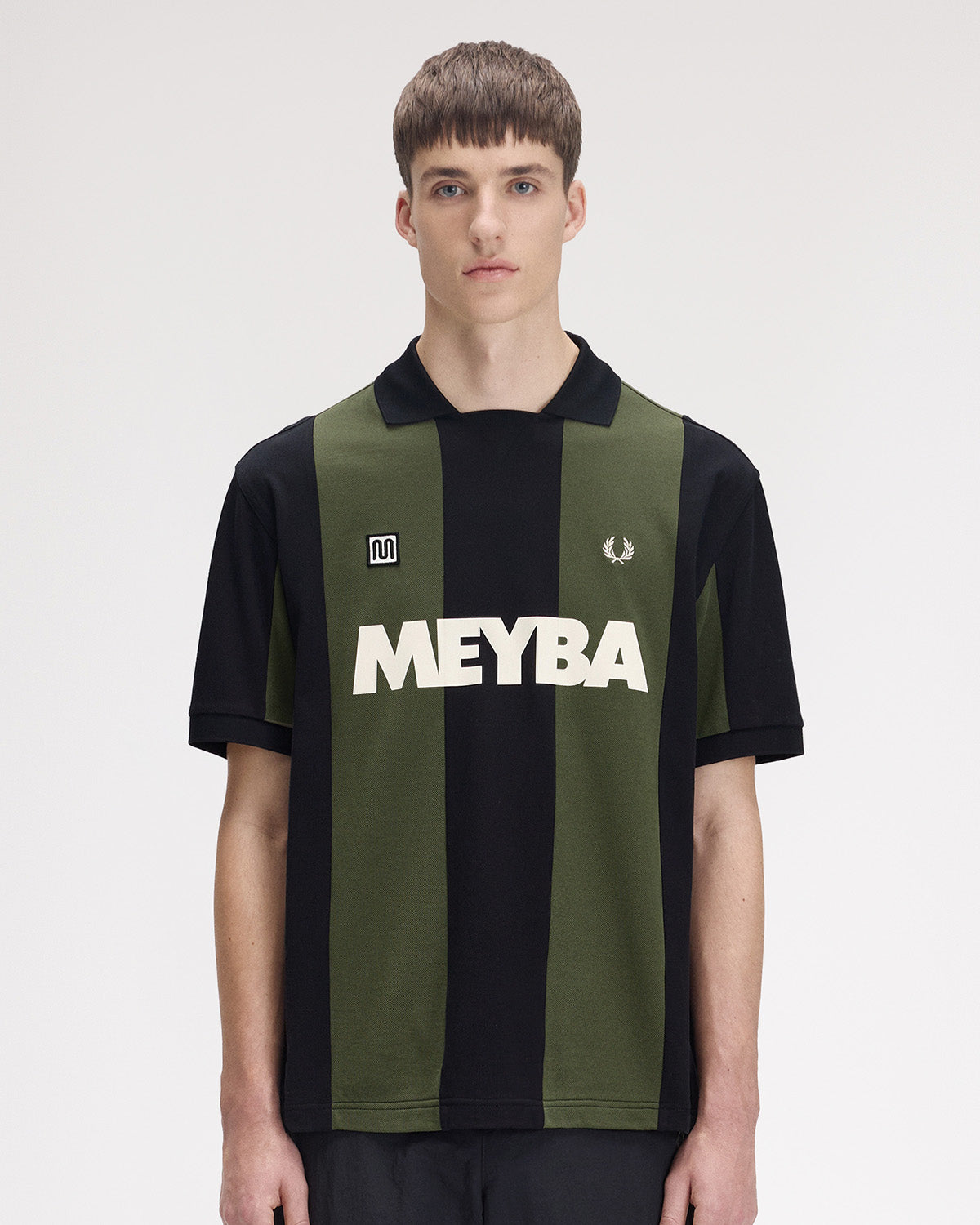 meyba-x-fred-perry-cut-n-sew-polo-schwarz-baumwolle-piqu image 3