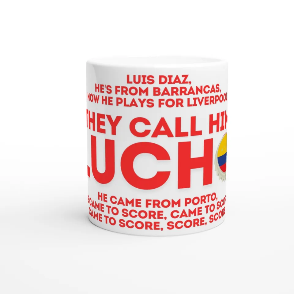 anfield-apparel-his-name-is-lucho-diaz-tasse-11oz image 1