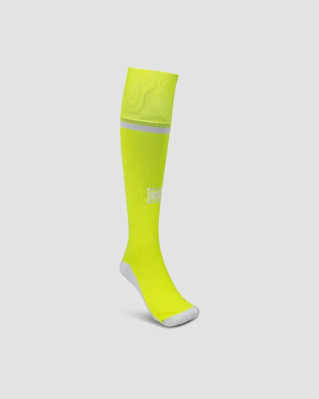 meyba-player-sock-stutzen-neongelb-wei-polyester image 1