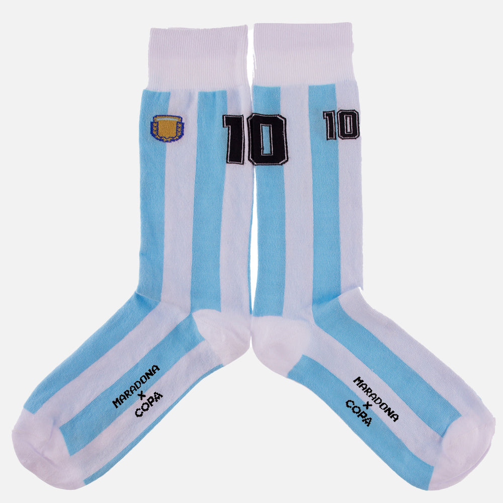 copa-socks-maradona-10-argentinien-socken-blau-wei image 1