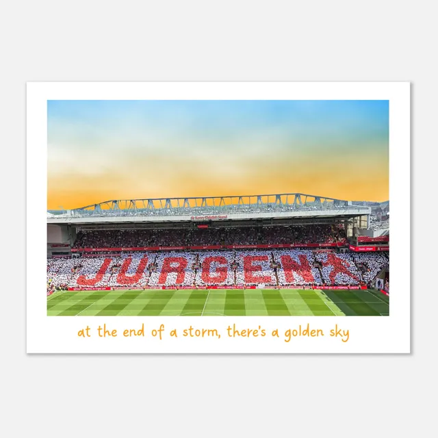 anfield-apparel-j-rgens-golden-sky-poster-lfc-kunstdruck image 1