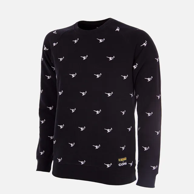 copa-classic-panini-all-over-pullover-schwarz-baumwolle image 1